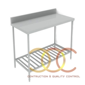 BÀN INOX 2 TẦNG CÓ KỆ SONG