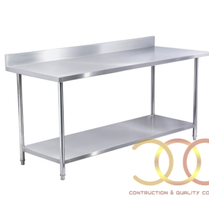 BÀN INOX CÓ 1 KỆ DƯỚI