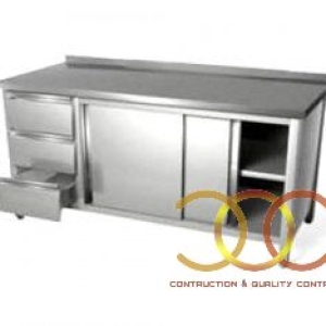 QUẦY TỦ CỬA LÙA CÓ HỌC KÉO 